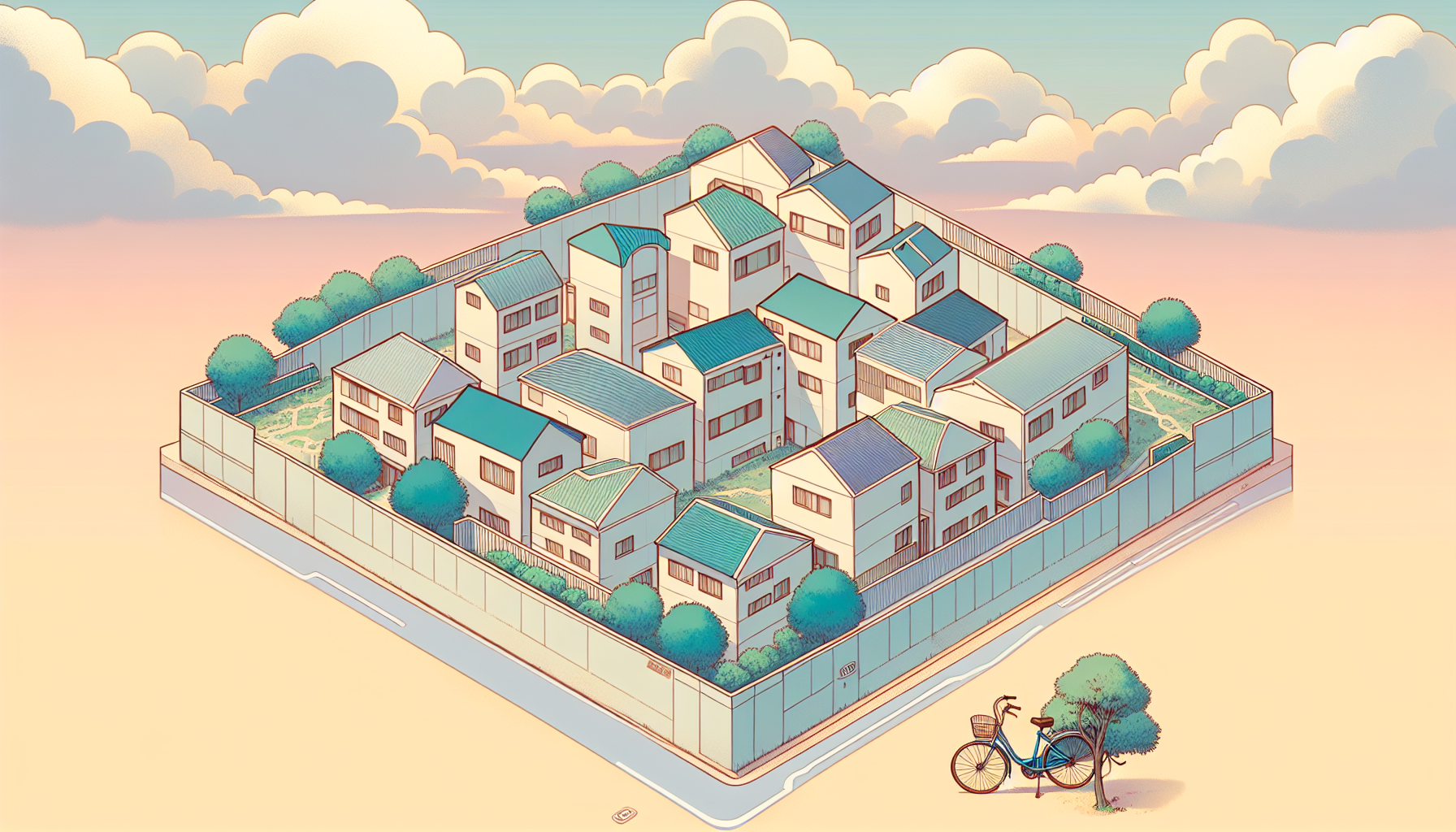 函館市の不整形地のイメージ画像