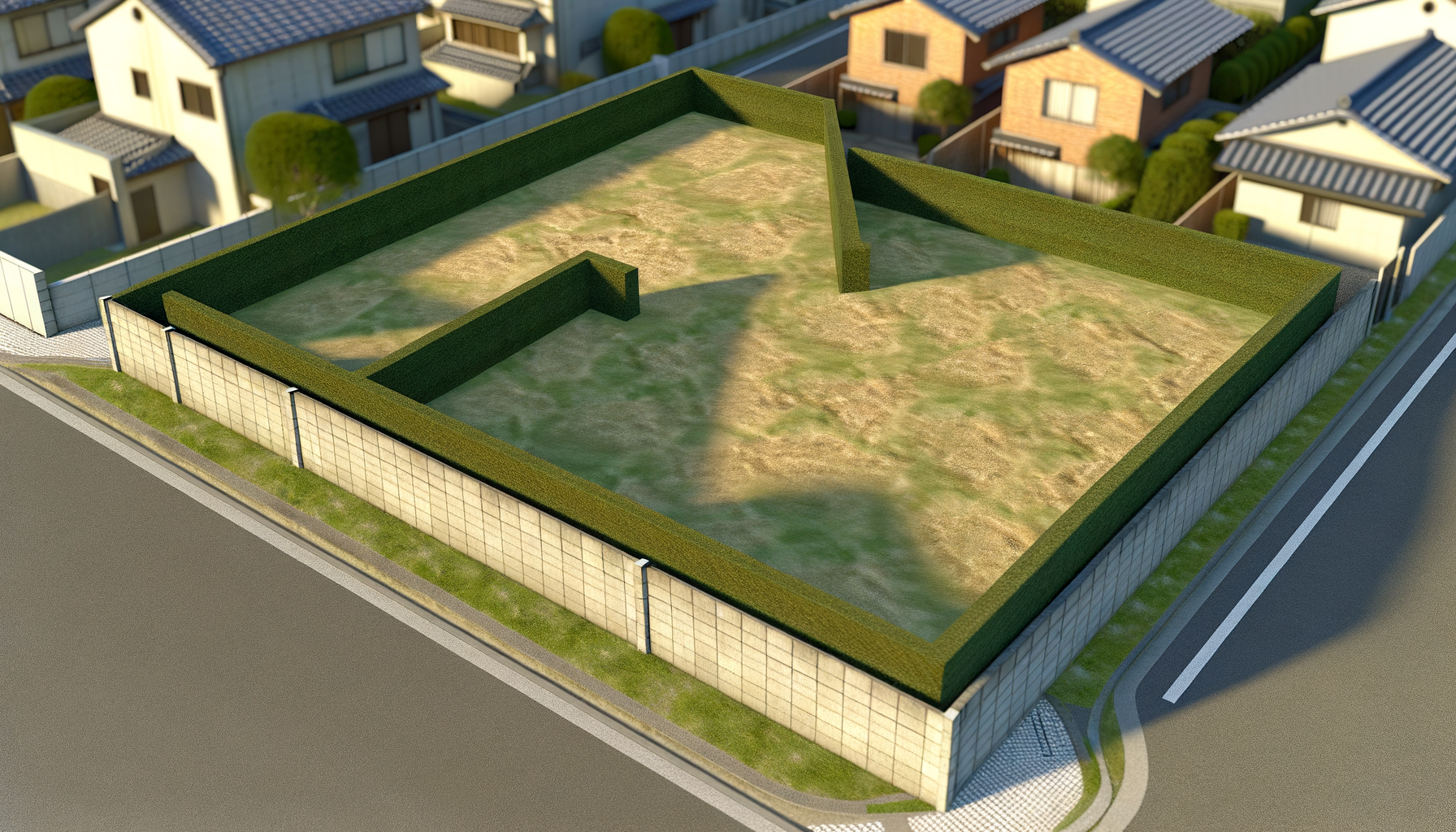 釧路市の不整形地のイメージ画像