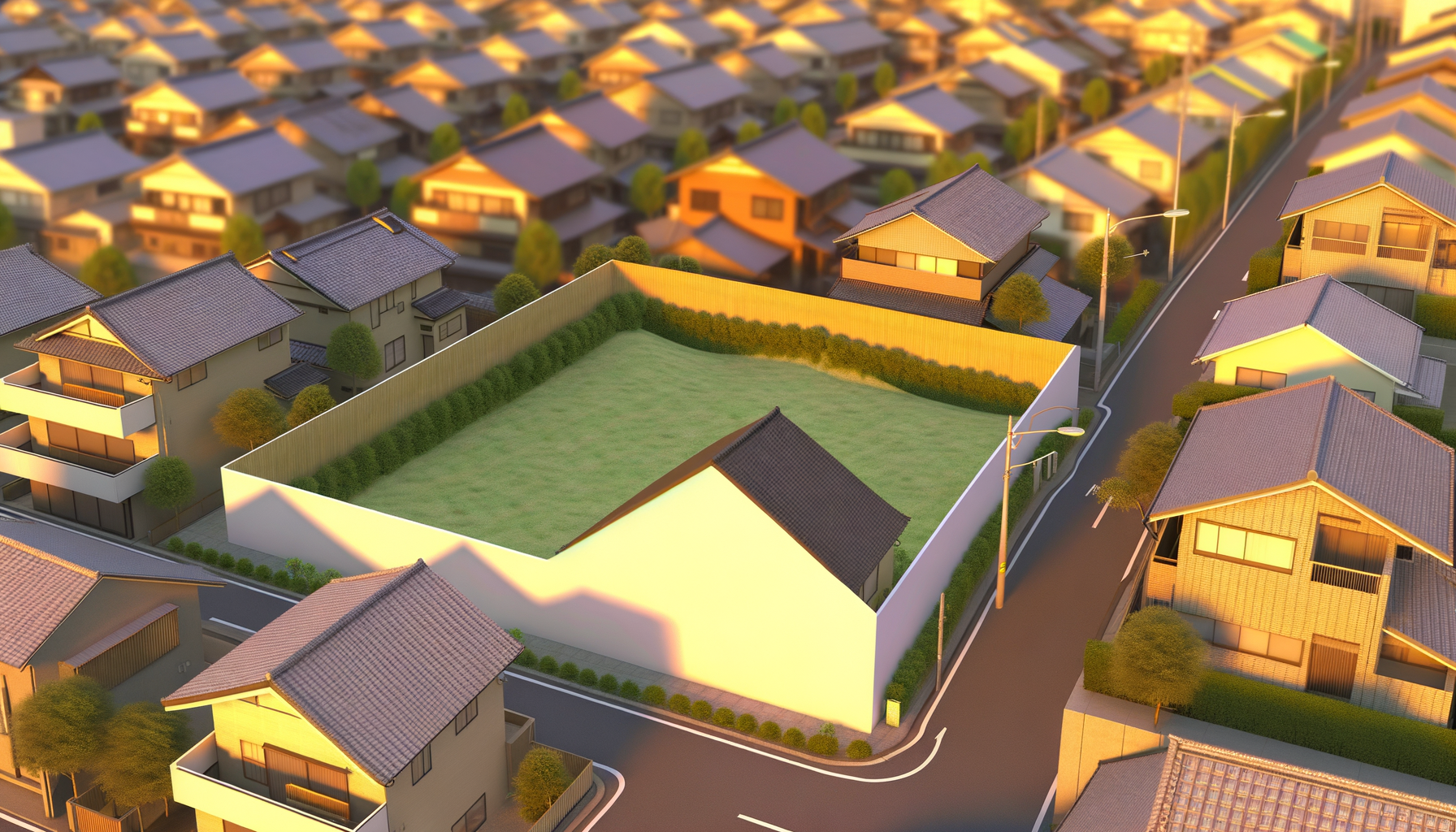 千歳市の不整形地のイメージ画像